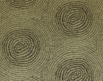 New Brown Colour Circular Pattern Textured Chenille Furnishing Upholstery Fabric