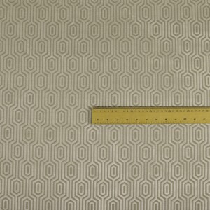 Geometric Velvet Jacquard Fabric Upholstery, Furniture, Seating, Chairs, Curtain, Cushion & Interior Design Soft Hard Wearing Quality Fabric White