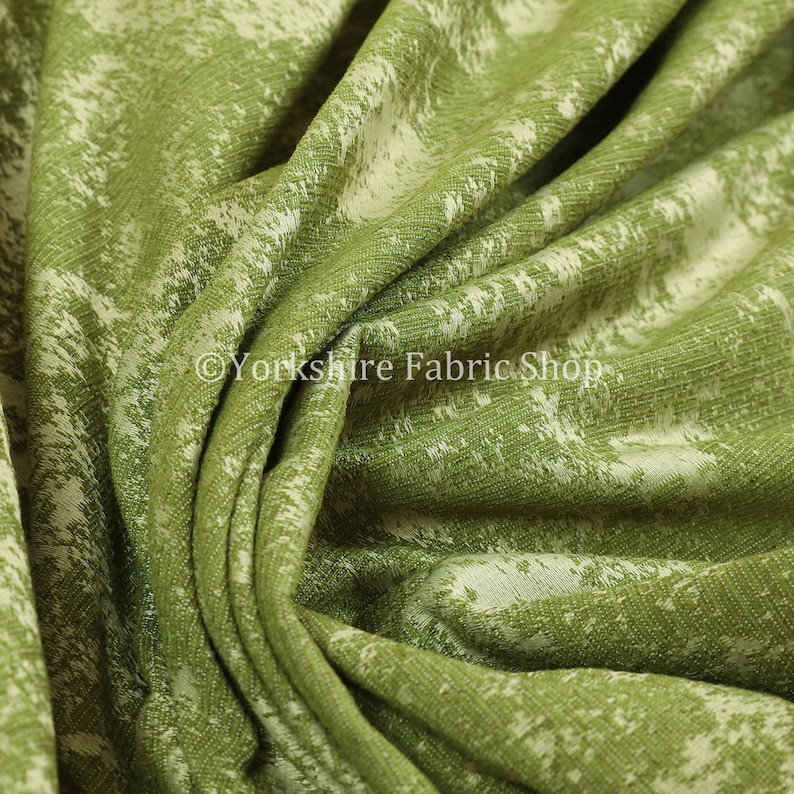 Modern New Semi Plain Abstract Pattern Yellow Chenille Upholstery Curtain Fabric