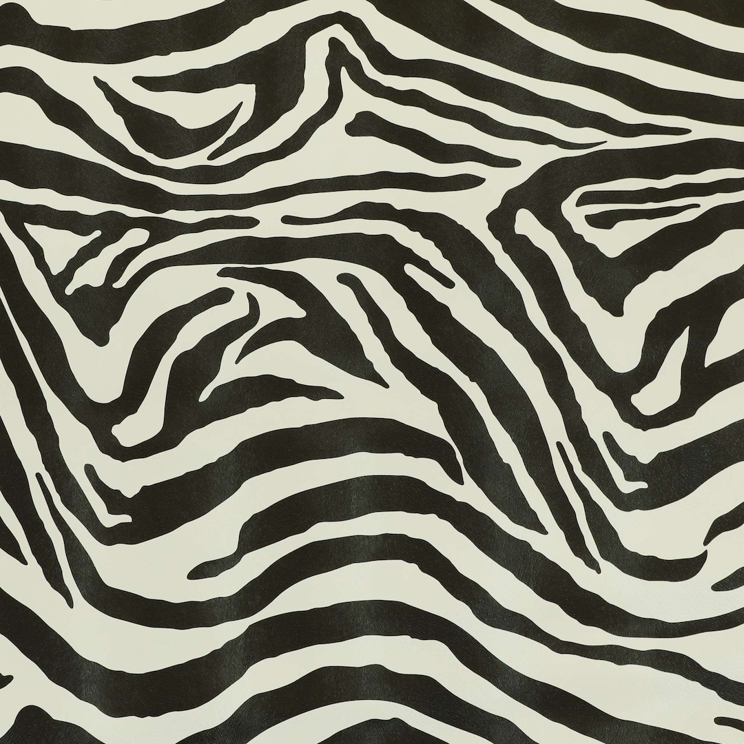 Faux Leather Vinyl Animal Print Zebra Theme Black White Colour - Etsy UK