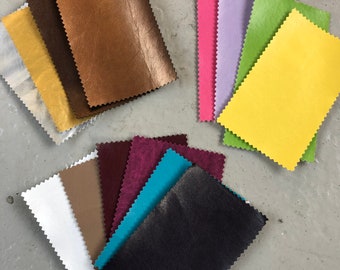 Soft Metallic Sheen Faux Leather Vinyl Fabrics For Upholstery, Furniture, Accessories & Interior Design PVC Blend Plain Fabrics Per Metre