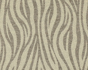 Brown White Animal Print Zebra Pattern Chenille Upholstery Fabrics For Sofas, Curtains, Seating, Chairs & Furniture