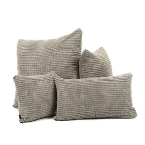 New Brick Effect Pattern Soft Corduroy Fabric Cushion In Slate Colour - 4 Sizes Available - British Handmade - Cushion Cover Only