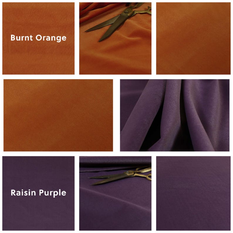 Super Soft Brushed Velvet Upholstery Fabric Curtains, Sofas, Seating, Cushions & Interior Design Soft Hard Wearing Plain Fabrics Per Metre image 4