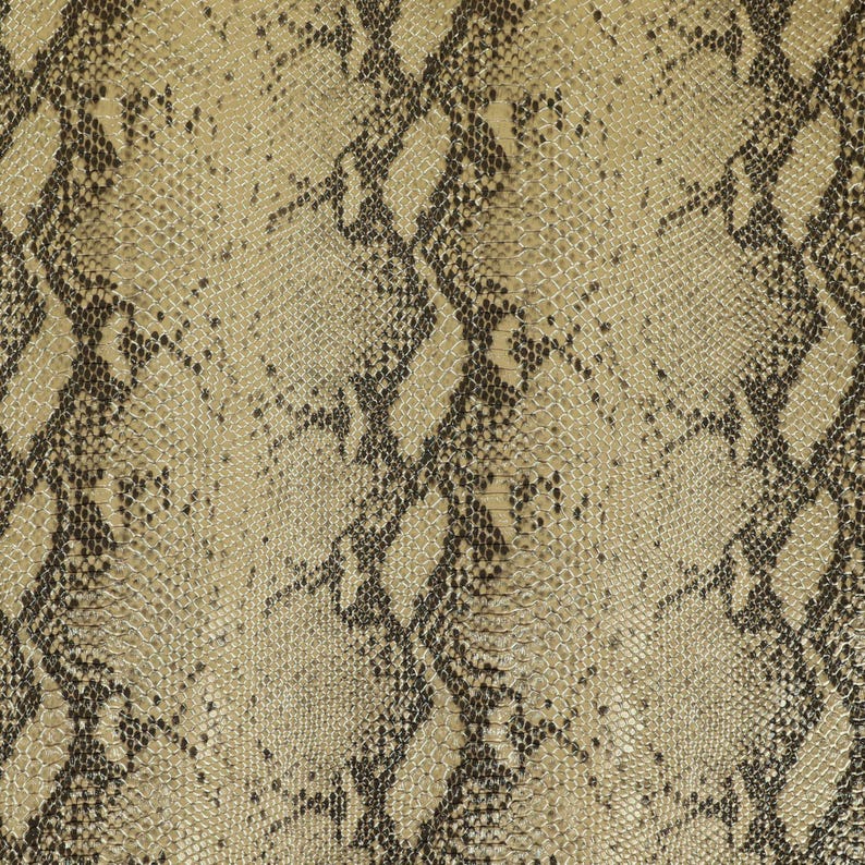 Snakeskin Vinyl Faux Leather Upholstery Fabric For Furniture, Sofas, Vehicle Trimmings & Accessories Hard Wearing Animal Print Vinyl Gold
