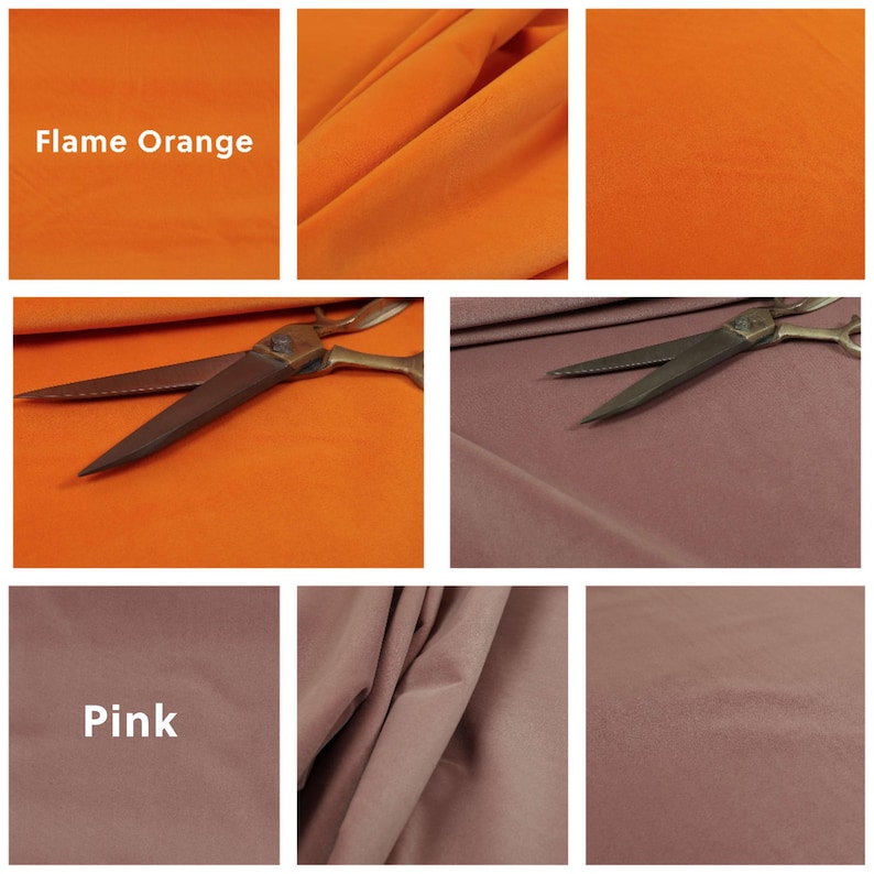 Super Soft Brushed Velvet Upholstery Fabric Curtains, Sofas, Seating, Cushions & Interior Design Soft Hard Wearing Plain Fabrics Per Metre image 19