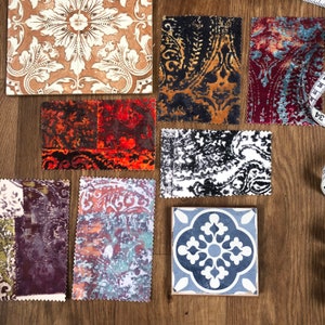 New Soft Printed Velvet Patchwork Damask Traditional Pattern Upholstery Fabric For Sofas, Curtains, Cushions, Furniture & Interior Design