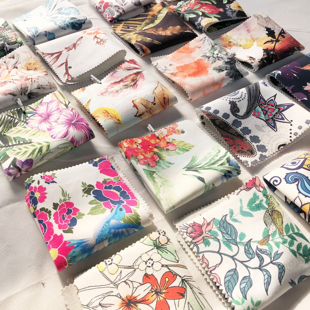 Various Floral Printed Velvet Upholstery Fabric for Curtains, Cushions