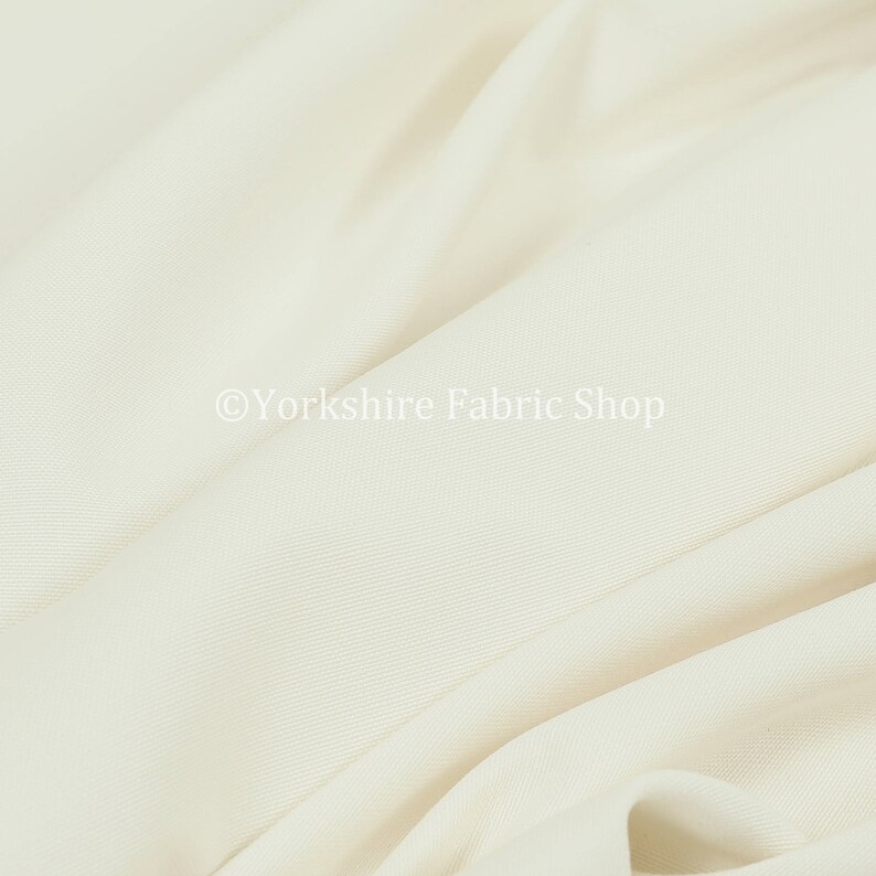 Sold By The 10 Metre Plain Cream Colour Poly Cotton Furnishing Curtain Upholstery Fabric Textile