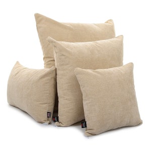 New  Soft Chenille Fabric Cushion In Cream Colour - 4 Sizes Available - British Handmade - Cushion Cover Only