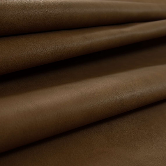 Cali Fabrics Tan Suede Backed Vegan Leather Fabric by the Yard