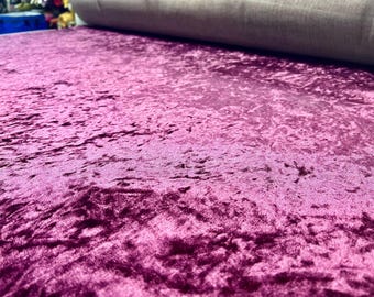 Weicher, reichhaltiger Plüsch-luxuriöser langlebiger neuer lila Pflaumen-Samt-Polsterstoff, ideal für Innenvorhänge Sofas Möbel