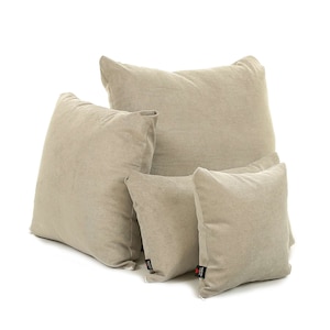 New Soft Chenille Fabric Cushion In Silver Colour - 4 Sizes Available - Cushion Cover Only - British Handmade