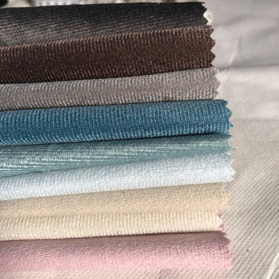 Sumptuously Soft Velour Velvet Fabrics for Upholstery, Curtains, Cushions &  Interior Design Hard Wearing Polyester Plain Fabrics per Metre 