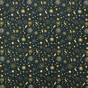 Neujahr Polster Stoff Möbel Einrichtung Schwarz Gold Feier Muster