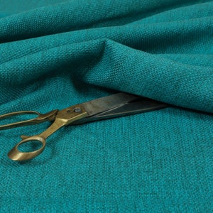 Effen nieuwe moderne inrichting Getextureerd effen blauw teal aqua jacquard mand weven bekleding meubelstof - verkocht door de 10 meter