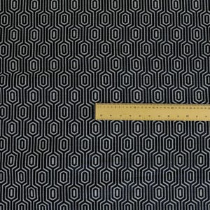 Geometric Velvet Jacquard Fabric Upholstery, Furniture, Seating, Chairs, Curtain, Cushion & Interior Design Soft Hard Wearing Quality Fabric Black