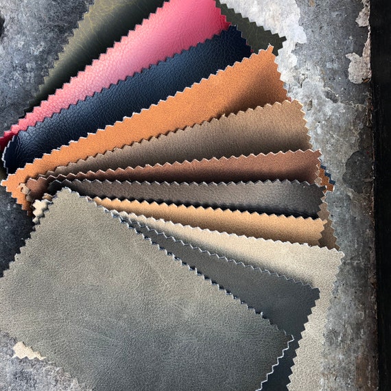 Semi Suede Faux Leather Vinyl With Matt Finish Fabric for Upholstery,  Accessories & Interior Design PVC Vinyl Plain Fabrics per Metre 