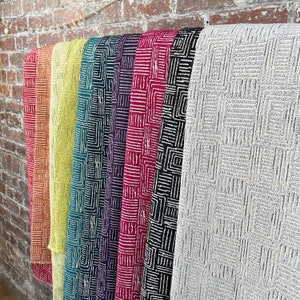 Modern Thatched Style Woven Upholstery Fabric For Curtains, Cushions & Interior Design Soft Hard Wearing Quality Polyester Fabrics Per Metre