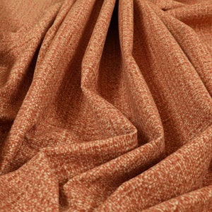 New Designer Soft Textured Orange Colour Print Velvet Pattern Furnishing Interior Quality Upholstery Fabrics - Sold By 10 Metres