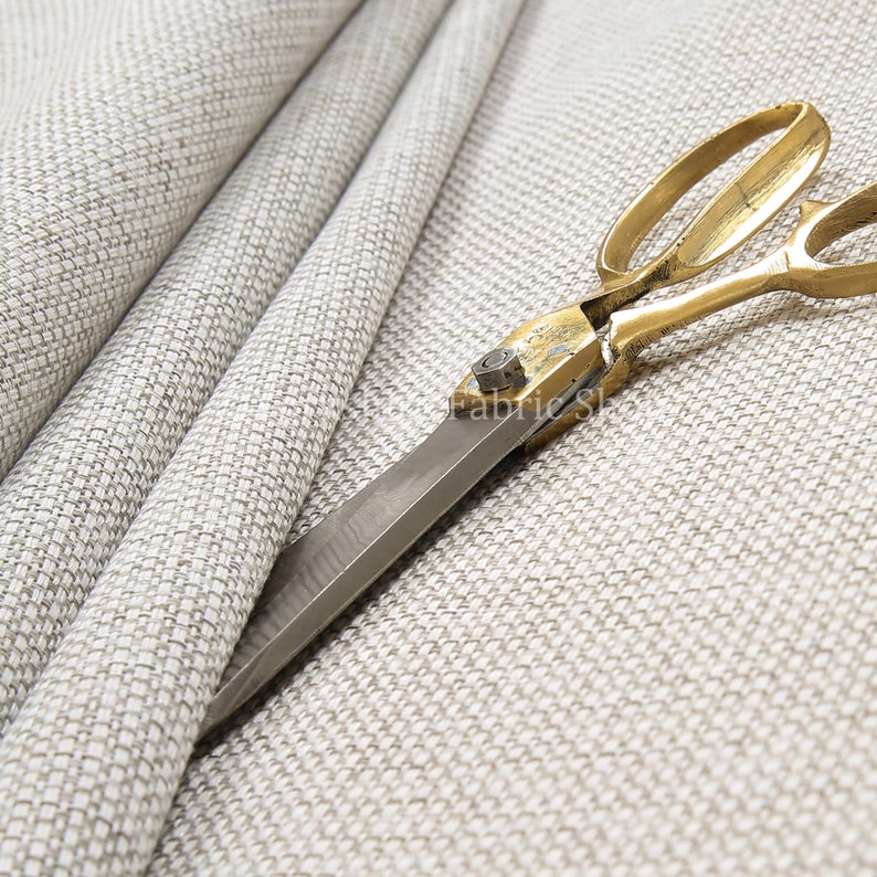 10 Metres Of Quality Hopsack Weave Material Chenille Upholstery Fabric White Colour For Soft Furnishings Sofas Curtains Home Interior