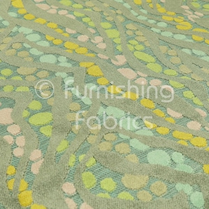 Tissu d&#39;ameublement velours épais à rayures safari multicolore sur fond bleu à vendre au mètre