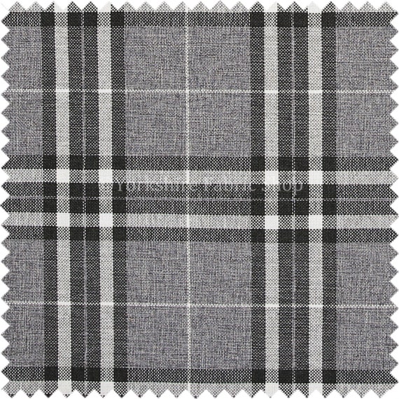 Free Worldwide Delivery Furnishing Fabric Scottish Theme Tartan Plaid Pattern Chenille  Sofas Chairs Curtains Soft Furnishing Light Grey