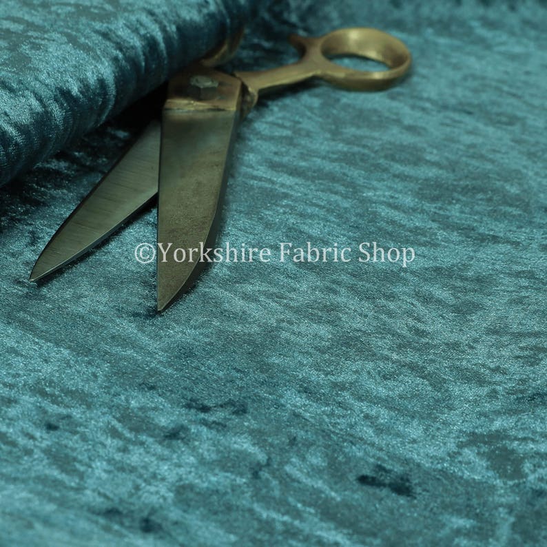 Rich Luxury Teal Blue Crushed Velvet Upholstery Sofas Curtains Etsy
