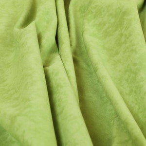 Soft Quality Modern Lightweight Low Pile Velvet Plain Lime Green Curtain Upholstery Fabric - Sold By The 10 Metres Fabric