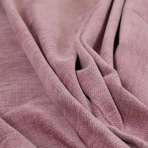 Möbelstoff Chenille Material in Baby Pink Perfekt für Sofas Vorhänge Polsterstoff zum Verkauf um den 1 Meter