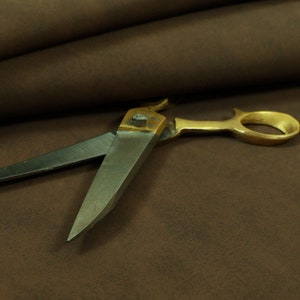 Aged Finished Matt Leather Leatherette Suede Brown Vinyl Upholstery Fabric - Sold By The 1 Metre