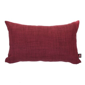 Quality New Soft Natural Linen Effect Chenille Wine Burgundy Modern Plain Fabric Cushion - 4 sizes Available - Cushion Cover Only