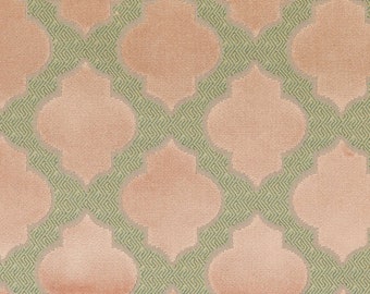 Uniformed Geometric Pink Pattern Velvet Upholstery Fabrics For Sofas, Curtains, Seating, Chairs & Furniture