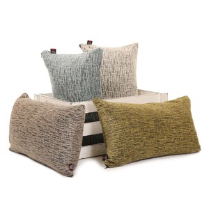 New Modern Handmade Soft Woven Textured Chenille Fabric Cushion & British Made - 4 Sizes Available - Cushion Cover Only