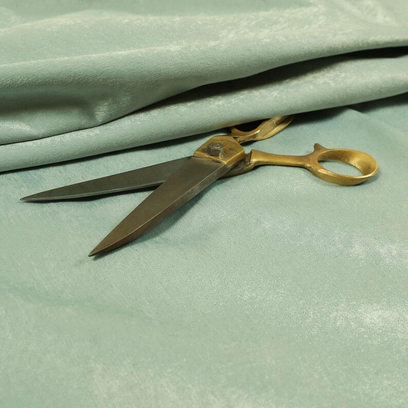 Silky Sheen Brushed Chenille Fabrics For Upholstery, Sofas, Furniture, Curtains Cushions & Interior Design Soft Hard Wearing Material Sky Blue