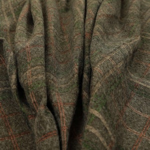 Wool Effect Chenille Burgundy Green Tartan Pattern Curtain - Etsy