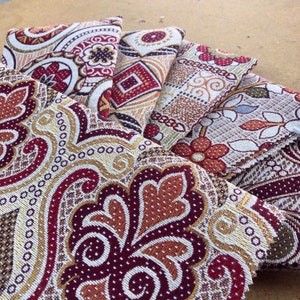 Traditional Floral Moroccan Flat Weave Upholstery Fabric For Curtains, Cushion, Interior Design Soft Hard Wearing Polyester Fabric Per Metre