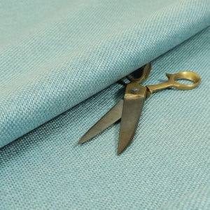 Dual Coloured Textured Chenille Weave Quality Blue Furnishing Upholstery Fabrics