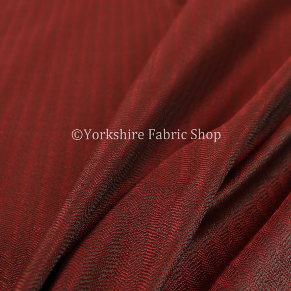 Herringbone Pattern Semi Plain Medium Weight Upholstery Fabric Navy Blue Colour