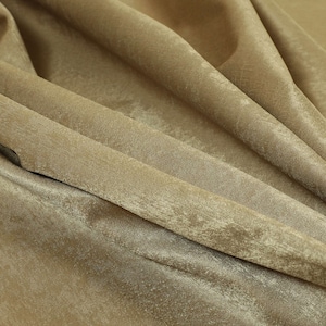 Quality Flat Weave Plain Brushed Chenille Bronze Brown Colour Upholstery Fabrics