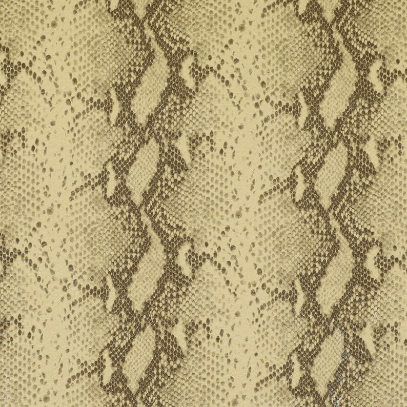 Snakeskin Vinyl Faux Leather Upholstery Fabric For Furniture, Sofas, Vehicle Trimmings & Accessories Hard Wearing Animal Print Vinyl Wheat Brown