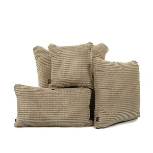 New Brick Effect Pattern Soft Corduroy Fabric Cushion In Mink - 4 Sizes Available - British Handmade - Cushion Cover Only