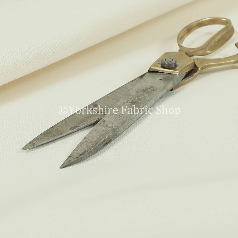 Sold By The 10 Metre Plain Cream Colour Poly Cotton Furnishing Curtain Upholstery Fabric Textile