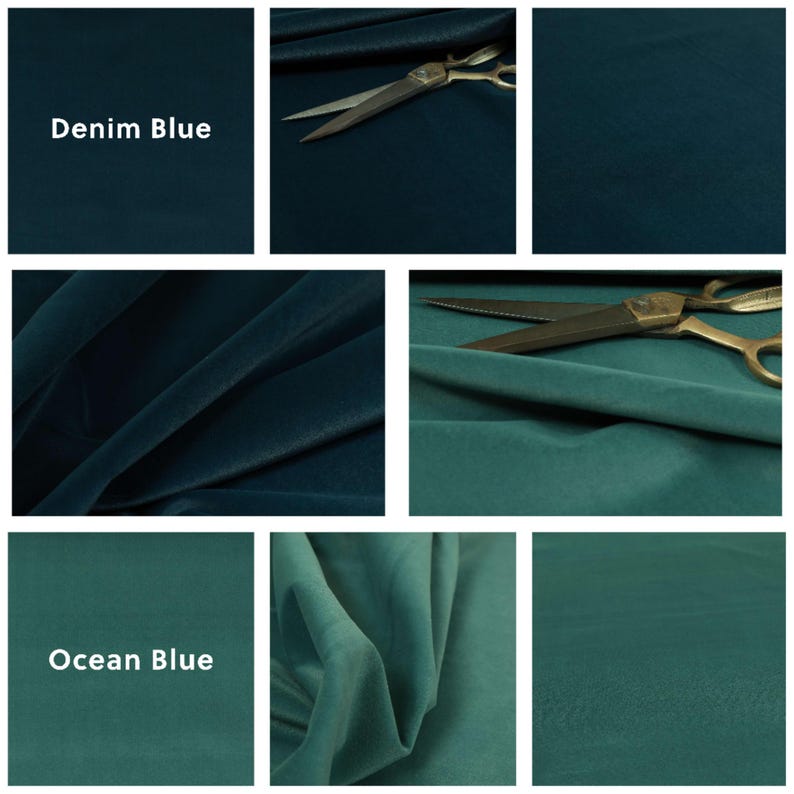Super Soft Brushed Velvet Upholstery Fabric Curtains, Sofas, Seating, Cushions & Interior Design Soft Hard Wearing Plain Fabrics Per Metre image 13