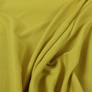 New Soft Lightweight Plain Upholstery Furnishing Curtains Cushions Fabric Material In Yellow Zest Colour
