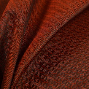 Herringbone Pattern Semi Plain Medium Weight Upholstery Fabric Dark Red Colour