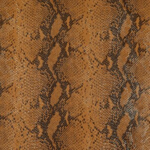 Snakeskin Vinyl Faux Leather Upholstery Fabric For Furniture, Sofas, Vehicle Trimmings & Accessories Hard Wearing Animal Print Vinyl Orange