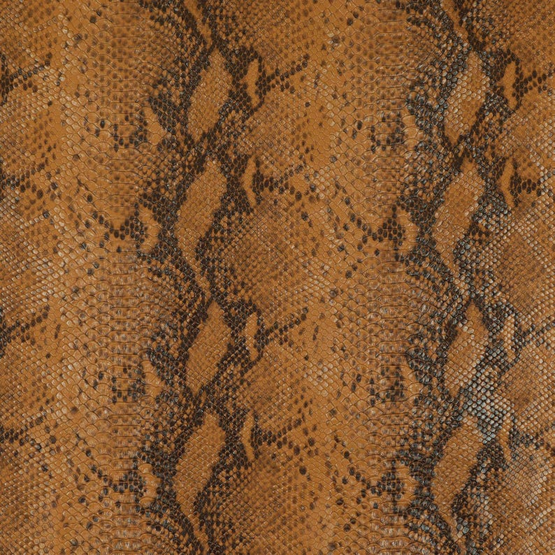 Snakeskin Vinyl Faux Leather Upholstery Fabric For Furniture, Sofas, Vehicle Trimmings & Accessories Hard Wearing Animal Print Vinyl Orange