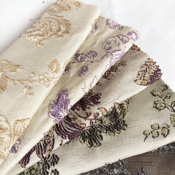 Raised Textured Exotic Floral Upholstery Fabric For Curtains, Cushions, Interior Design Hard Wearing Polyester Floral Fabrics Per Metre