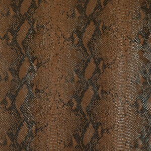 Snakeskin Vinyl Faux Leather Upholstery Fabric For Furniture, Sofas, Vehicle Trimmings & Accessories Hard Wearing Animal Print Vinyl Brown